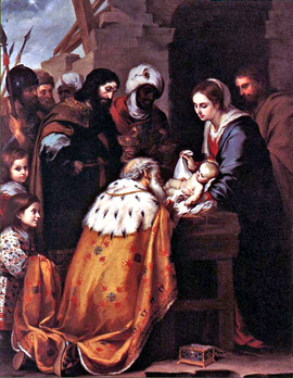 Adoration of the Magi by Bartolomé Esteban Murillo. From Wikipedia